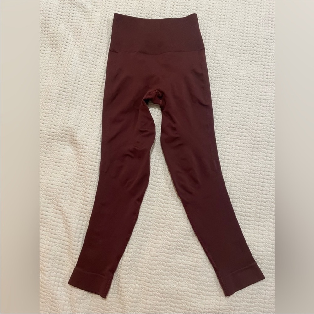 Burgundy Lululemon Compression Leggings